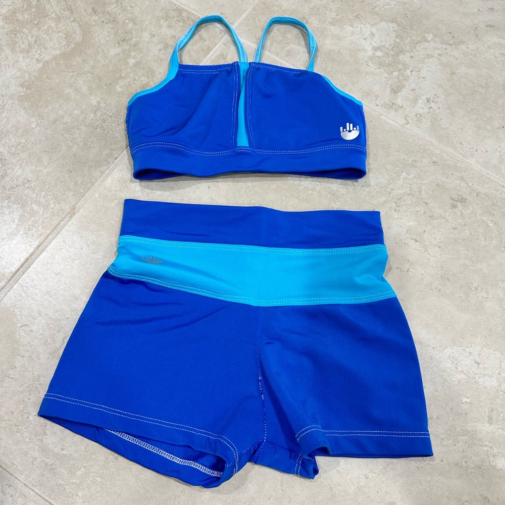 Vibrant Blue Dance wear Set
